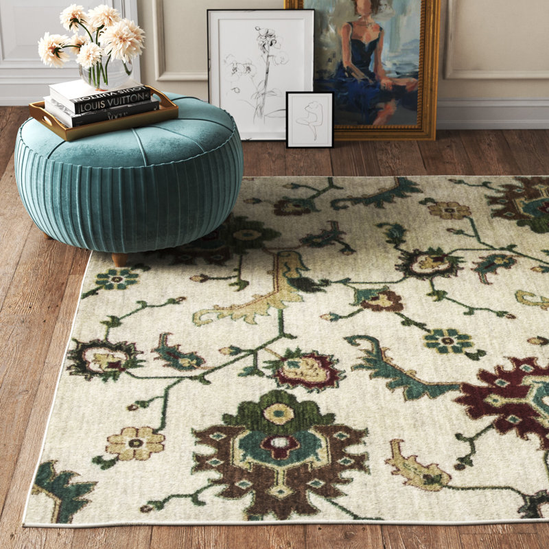 Kelly Clarkson Home Yvonne Floral Camel Area Rug & Reviews Wayfair